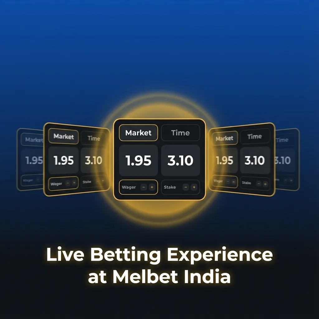 Melbet India live betting interface showing dynamic odds, in‑play stats and live scores for cricket, football and tennis