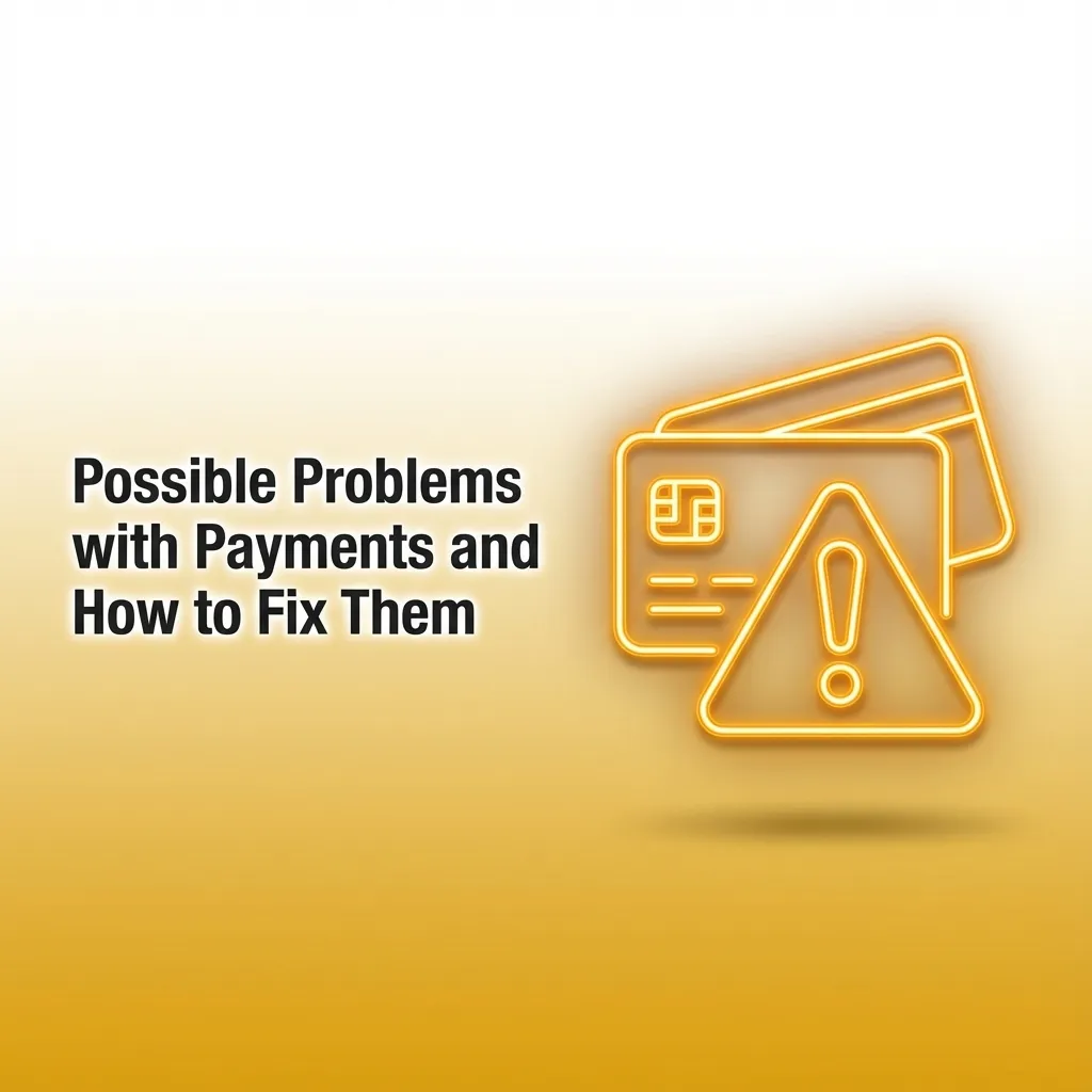 Illustrated list of common online payment issues with brief fixes for deposits, withdrawals, UPI, bonuses, and KYC.