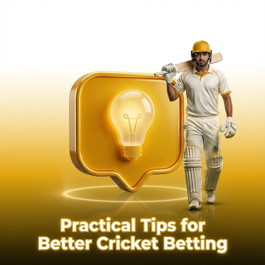Infographic of practical tips for informed, disciplined online cricket betting and bankroll management