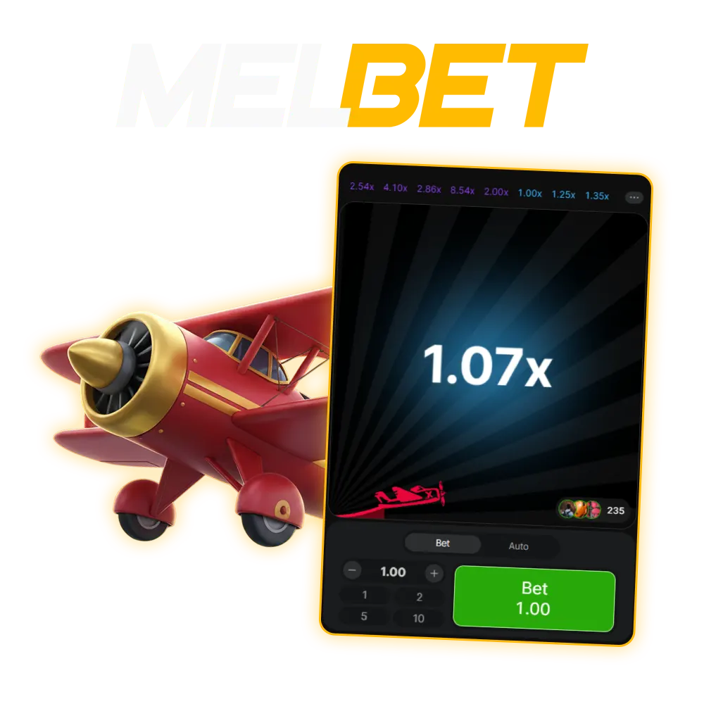 Play Aviator and try to win at MelBet Casino.