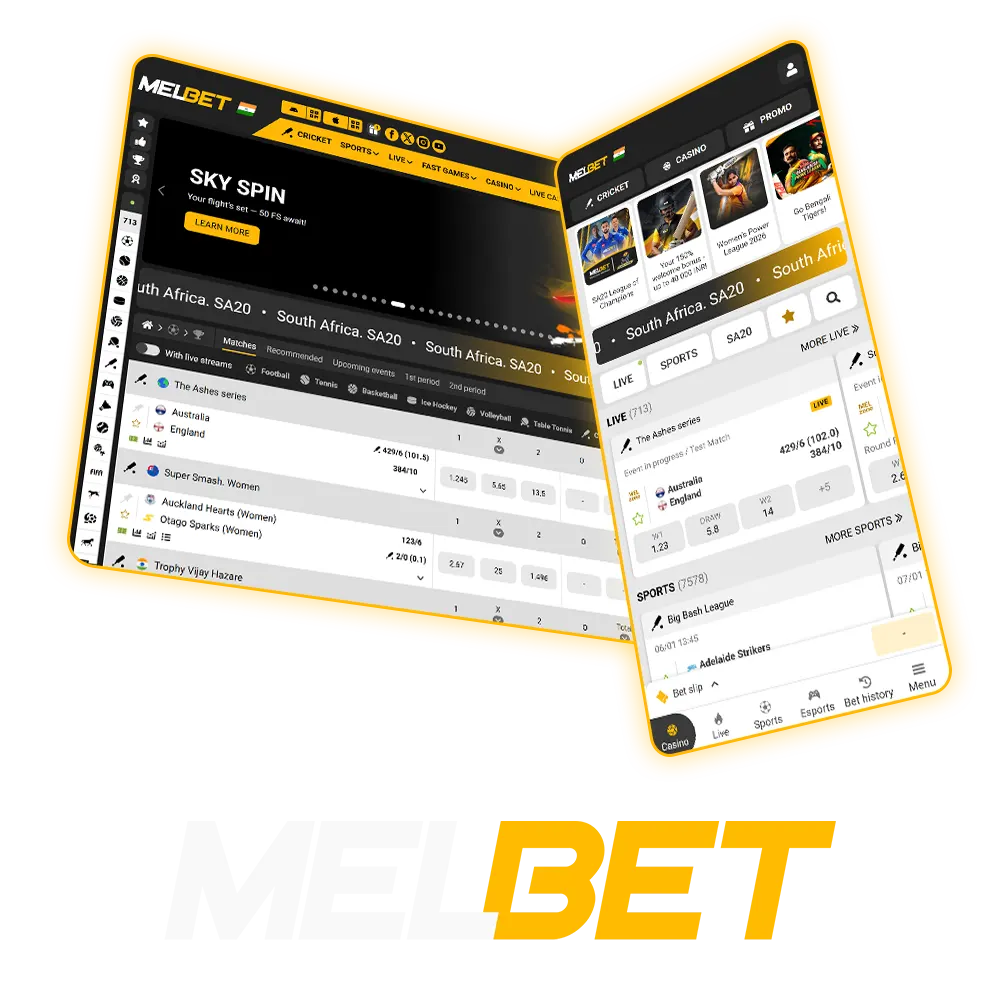 Open the official website and start playing at MelBet Casino.