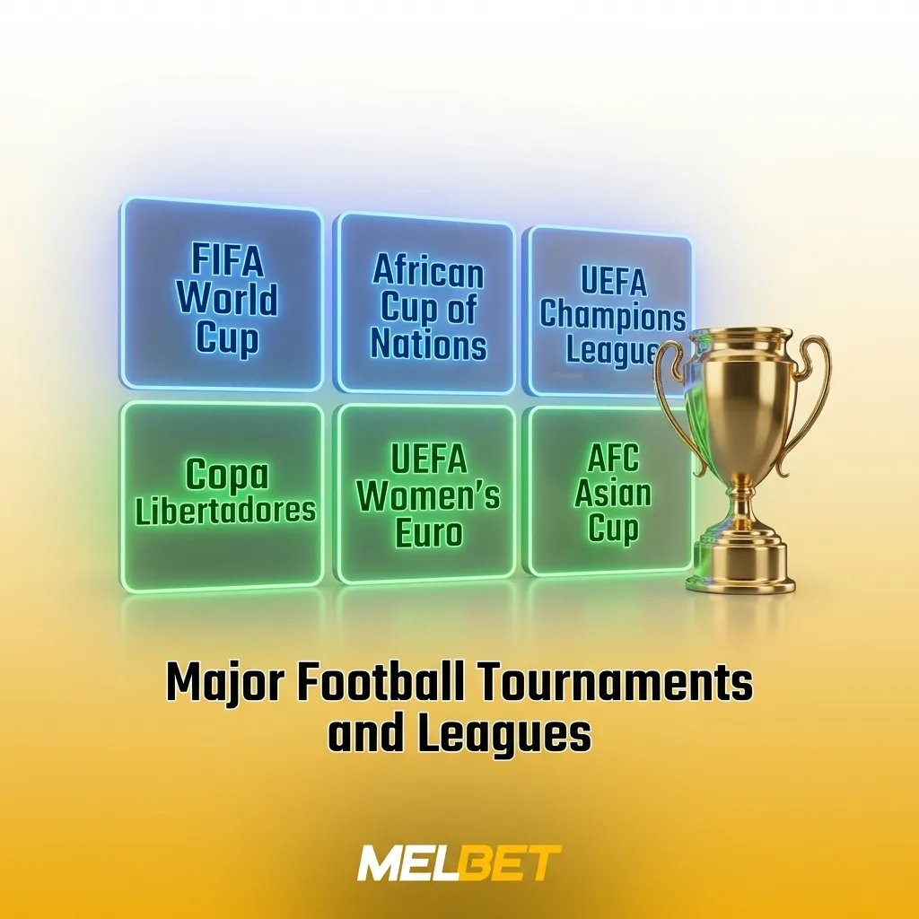 Football tournaments and leagues available for betting including Premier League, Champions League, and Indian Super League