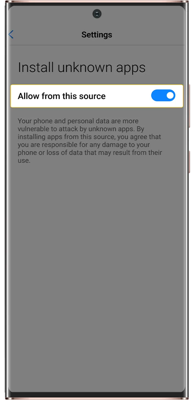 Allow the installation of the MelBet app.