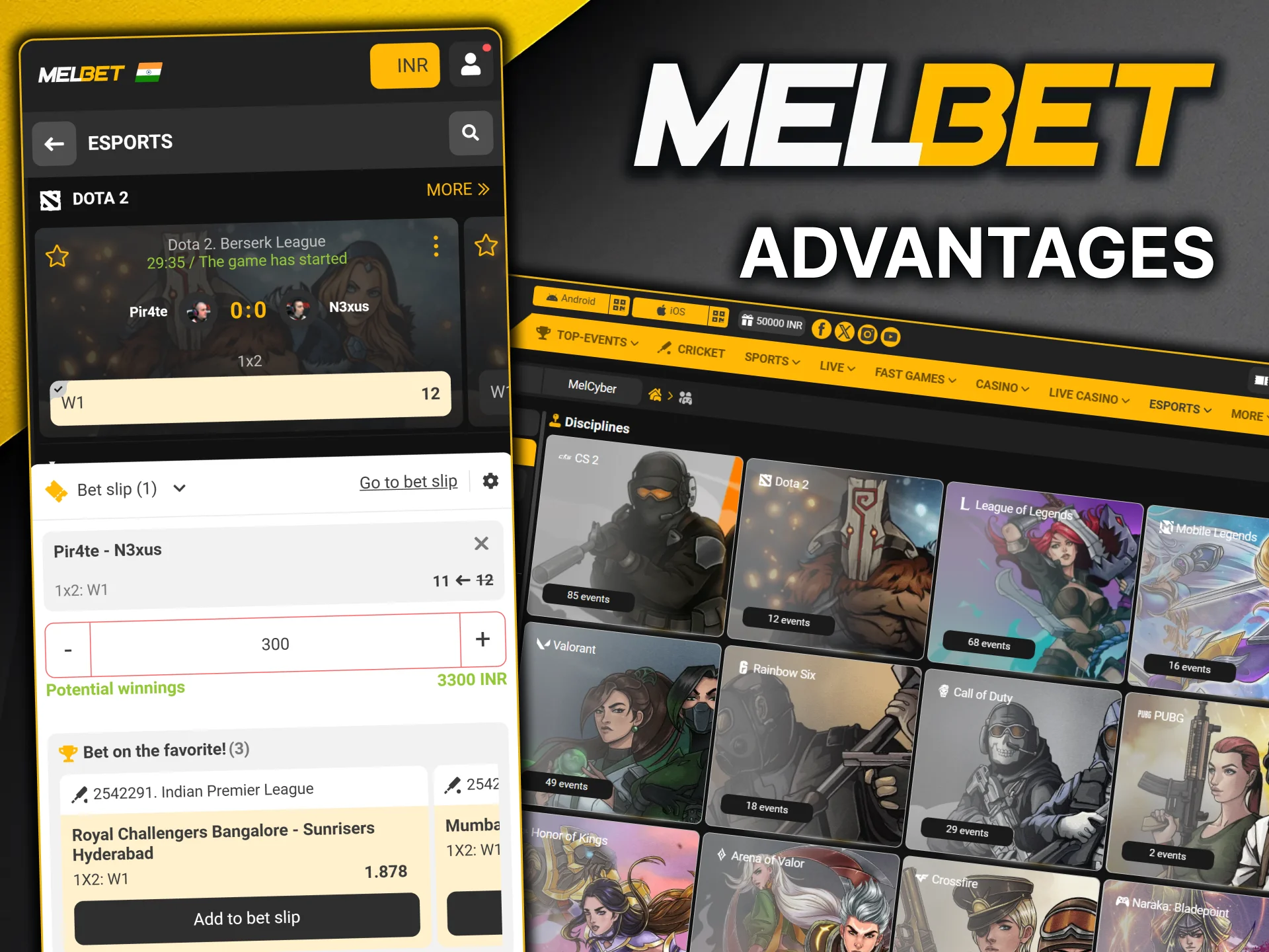 See the advantages of eSports betting on the MelBet website.