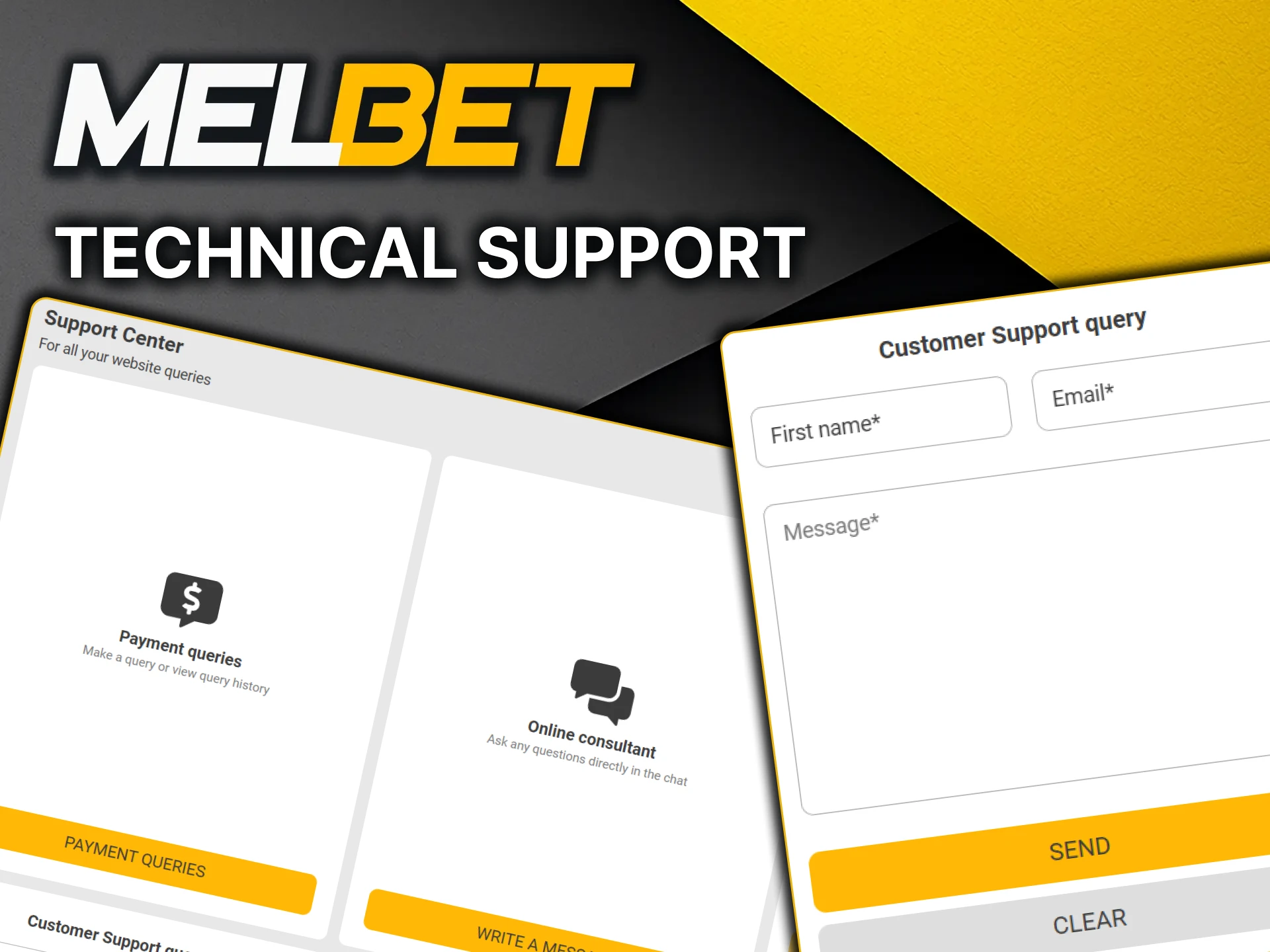 Get technical support from MelBet when you need it.